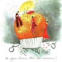 Carte Anne-Sophie Rutsaert - Un joyeux, heureux, doux, bel anniversaire ! - 14x14 cm